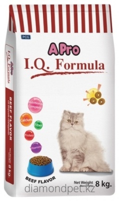 APRO I.Q. Корм д/взрослых  кошек со вкусом говядины 8кг