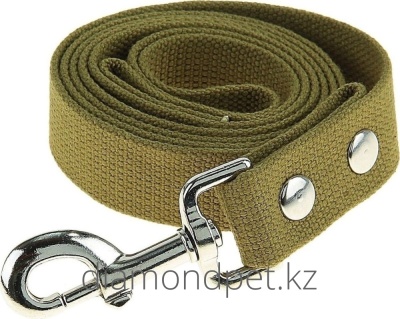 Поводок брезентовый с карабином для собак 25мм х 5м арт.258