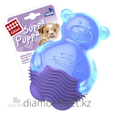 Мишка с пищалкой 9см Gigwi арт.75424