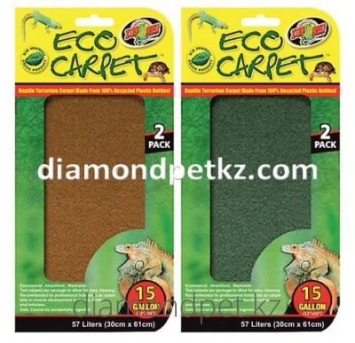 Впитывающая подстилка для террариума Eco Carpet впитываемость 57-76л, 30х60см 2шт Zoo Med арт.CC-15