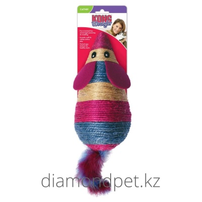 Kong Wrangler Scratch Mouse Мышка джут арт.CA434