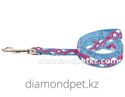 Поводок для собак Bandana Blue светоотражающий нейлон 25мм х 183см Petmate арт.10501