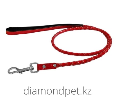 Поводок круглое плетение кожаный 15ммх120см Collar арт.CR088