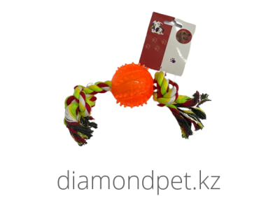 Игрушка канатная с мячем, 25 см  арт.2232 Игрушка канатная с мячем, 25 см  арт.2232