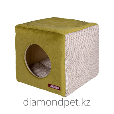 Домик Куб Трансформер  (флок) №2 OLIVE 35х35х35 арт.01622-1