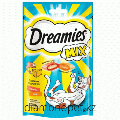 Лакомство Dreamies Mix Лосось сыр 60гр  арт.510144
