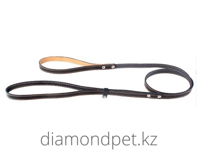 Поводок удавка с прошивкой кожаный 14мм х 130см Collar арт.CR0477