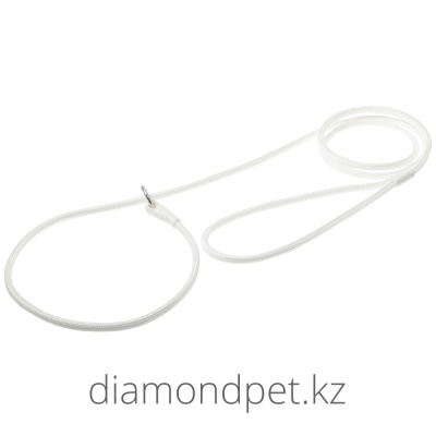 PetLine Поводок-удавка с кольцом круглая 6*150см белая арт.74-2414