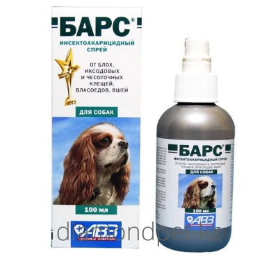 Барс Спрей от блох, иксодовых и чесоточных клещей для собак 100мл арт.6005153