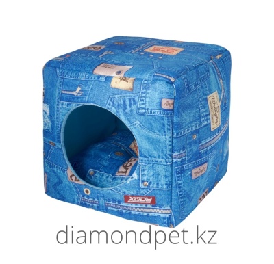 Домик Куб Трансформер  (бязь) №3 Джинс 40х40х40 арт.01633-4