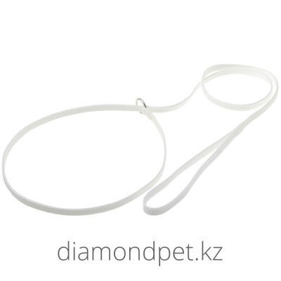Поводок-удавка с кольцом 10мм х 150см белый арт.74-2387