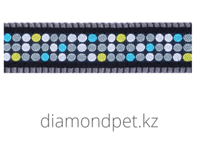 Red Dingo Шлея с поводком для кошек 12mm Modern on Cool Grey   арт.CH-MR-GY-12