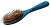 Щетка с деревянными зубцами маленькая синяя Wood Pin Brush 16мм Chris Christensen  арт.CHN112